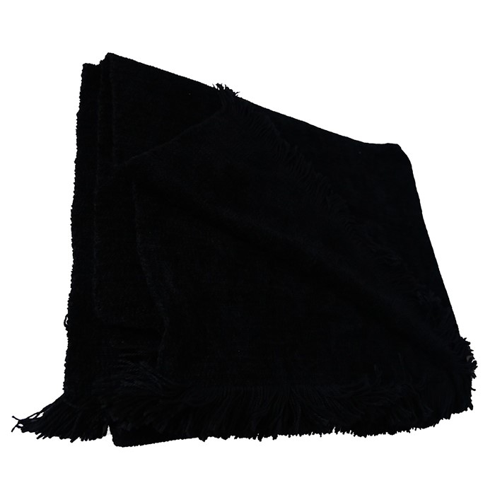 Picture of Black Chenille Two-Tone Throw