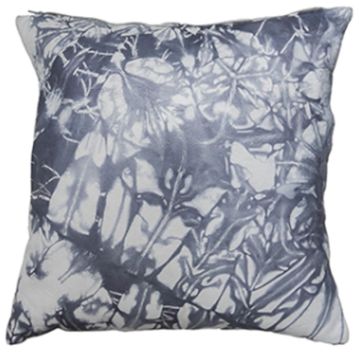 Picture of Abstract Leather Cushion Cover - Charcoal