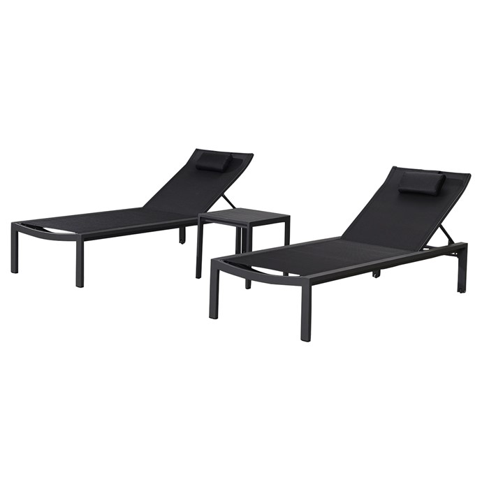 Picture of Florida 3 Piece Chaise Lounge Set in Charcoal