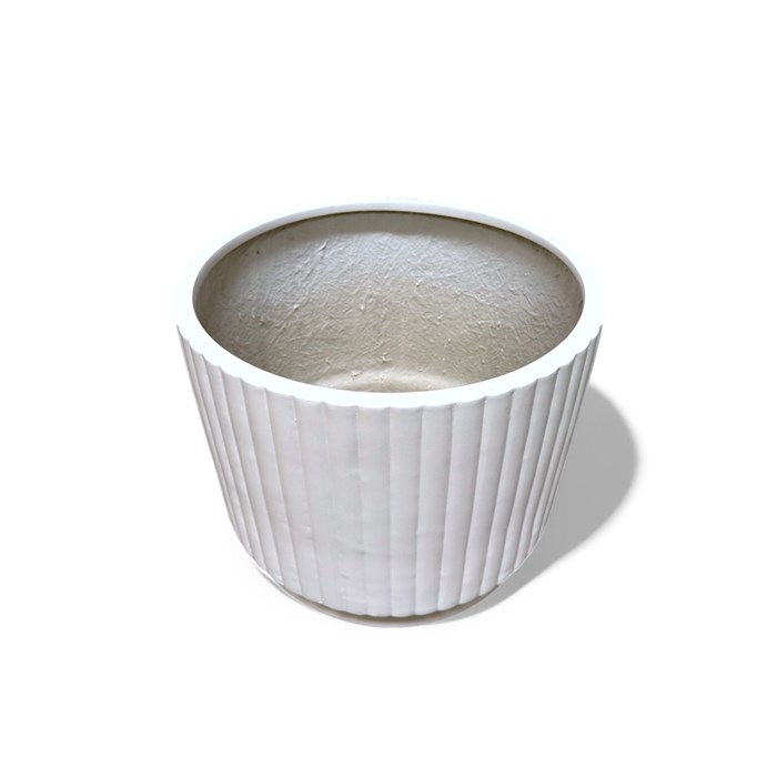 Picture of Balmoral Corrugated Cylinder White 25x21cm