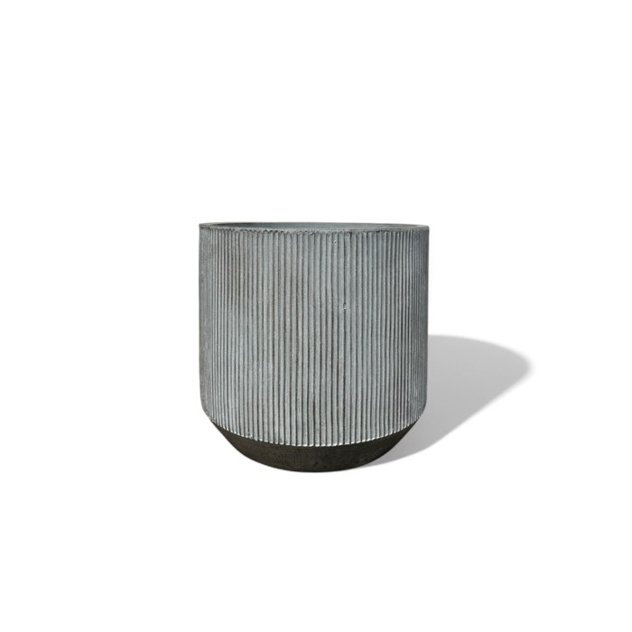 Picture of GeoLite LinedTumbler Planter GreyWash 